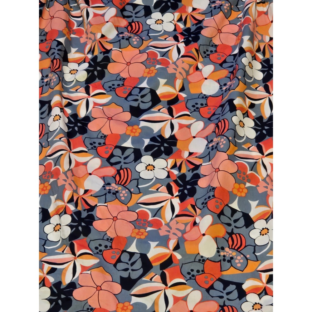 ModCloth Floral A-Line Dress Sleeveless Retro Cotton Mini Size L - Picture 7 of 9